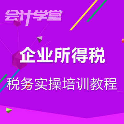 企业所得税会计真账实操培训 企业所得税会计真账实操培训