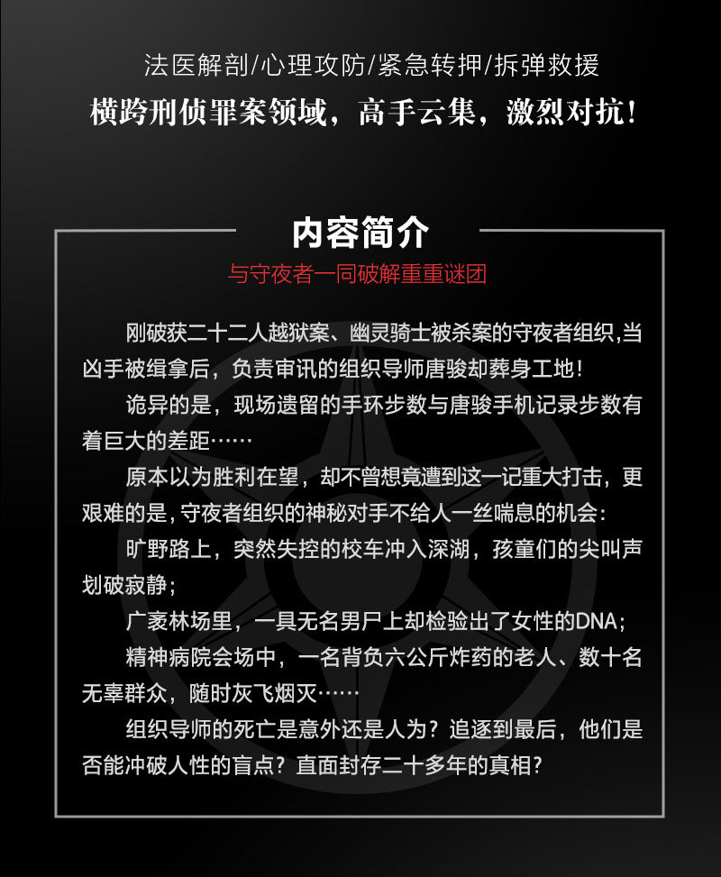 简介讲述了刚破获二十二人越狱案,幽灵骑士被杀案的守夜者组织,当凶手