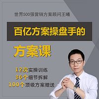 百亿方案操盘手的方案课